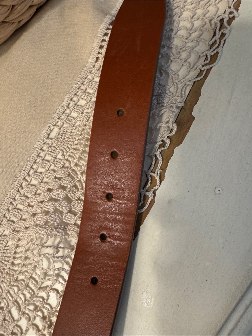 Men's Brown Leather Belt Cole Haan - Picture 4 of 6